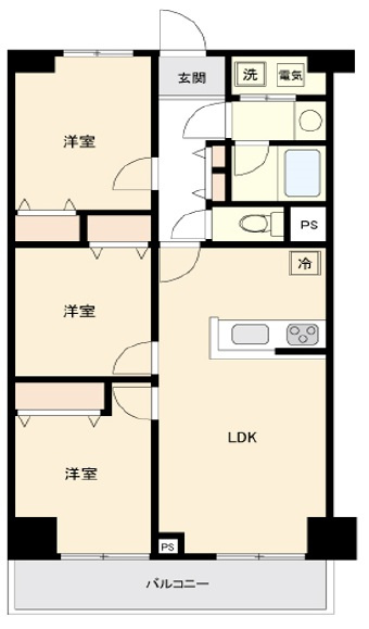 グリーンビュー第三川口の間取り