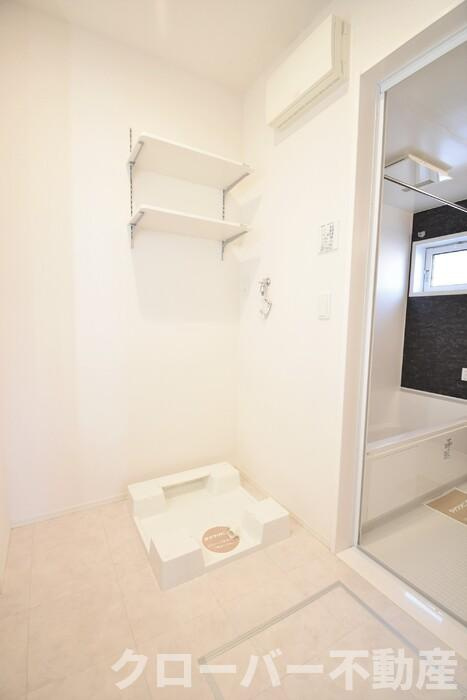 リビエールⅡの洗面所|室内洗濯機置き場