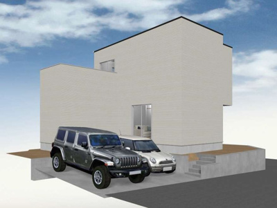 【外観パース】 | 安芸郡府中町八幡３丁目No.１《新規分譲6区画》 | 参考プラン外観パースです。