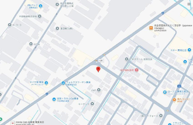 栗東市辻の事業用地の地図