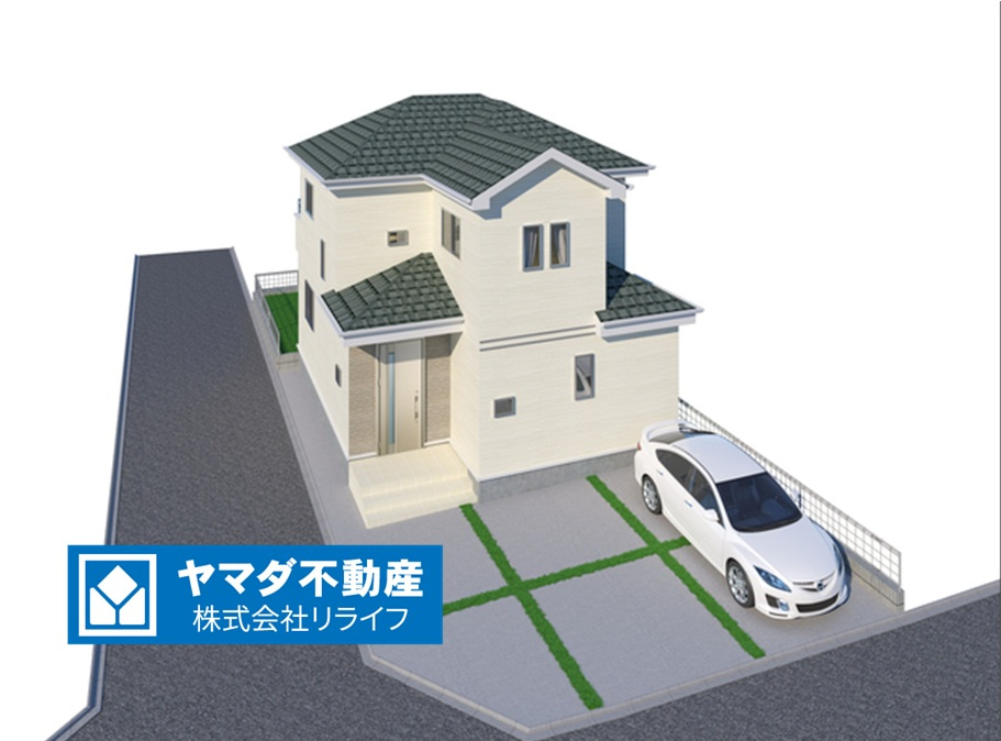 ハートフルタウン　一宮市西島町4丁目　全1区画分譲の外観：施工例|■A号棟
■YAMADA電機の　ヤマダ不動産　株式会社リライフ　一宮店■
いつでもお問合わせ下さい。