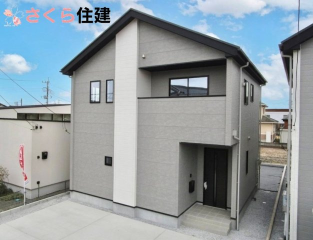 リガーレさくら市氏家11期　2号棟の外観|２号棟　お子様から「部屋がほしい…」そんな成長もうれしい♪さらなる成長見守る4LDKの新築マイホーム