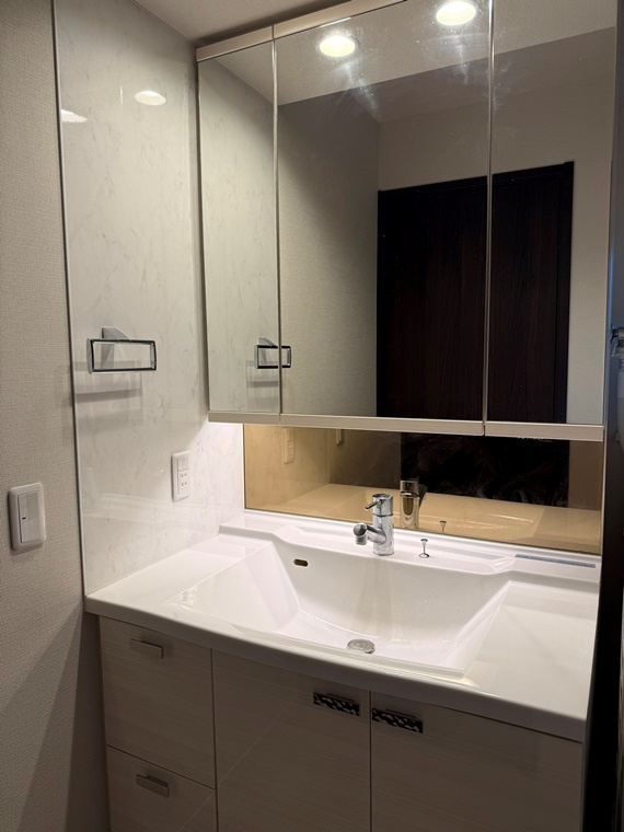 上鷺宮戸建の洗面所