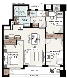 【間取り】 | ライフピア川口