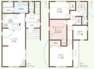 【間取り】 | 新築戸建　明石市藤が丘 | ３ＳＬＤＫ