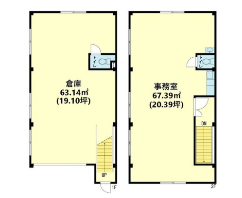 岡本倉庫付事務所の間取り