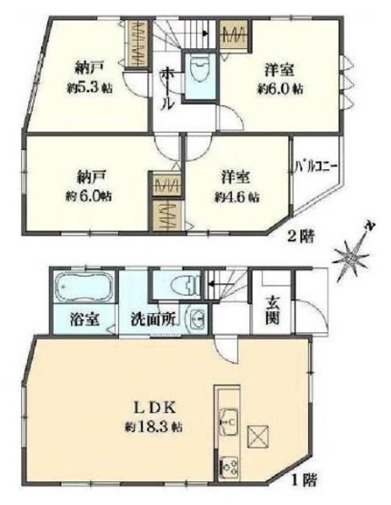 【間取り】 | JR南武線「武蔵中原」中古戸建