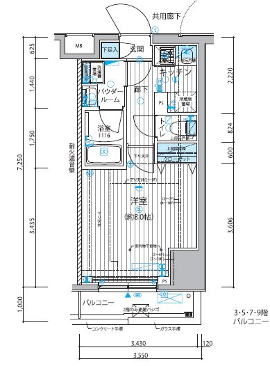 メインステージ新御徒町の間取り
