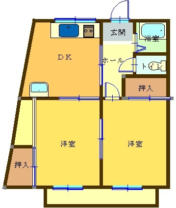 ハニーハイツⅠの間取り