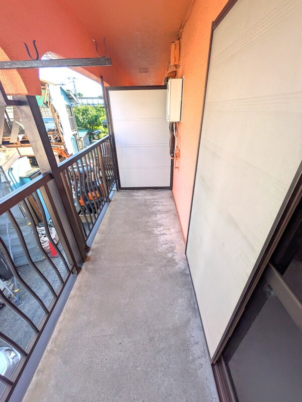 第6三上コーポのバルコニー|※別号室参考写真です