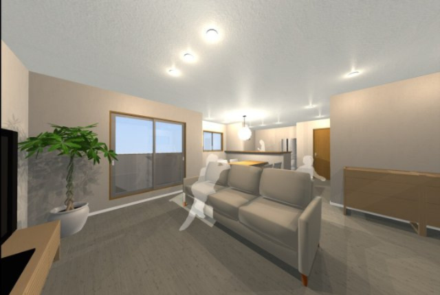 【成約済】北区赤羽三丁目　所有権　新築戸建の外観パース