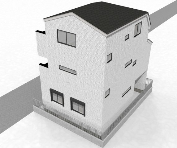 【成約済】北区赤羽三丁目　建築条件なし所有権土地の外観パース|参考建築費用　1,590万円