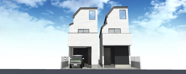【成約済】北区西ヶ原　新築分譲住宅の外観パース