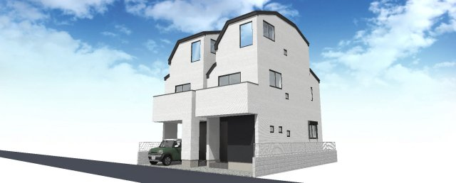 【成約済】北区西ヶ原　新築分譲住宅の外観パース