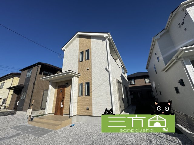 新築　前橋市広瀬町3丁目　Heartful　Town　B号棟の外観|現地写真　完成しました！物件のご内覧等、お気軽にお問合せください♪　							
　							
