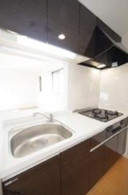 【キッチン】 | ヴェルフォーレ阿佐ヶ谷 | グリル付き3口キッチン。