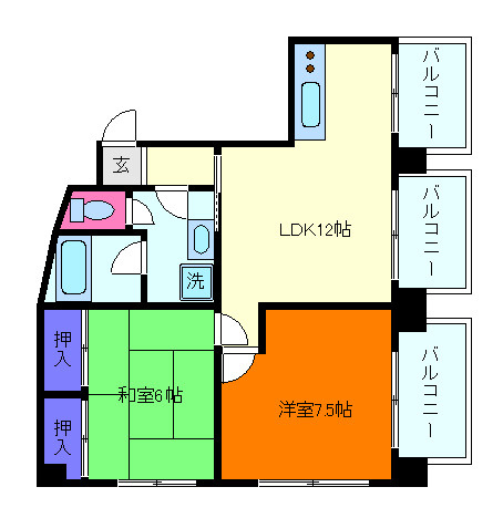 川元ビルの間取り