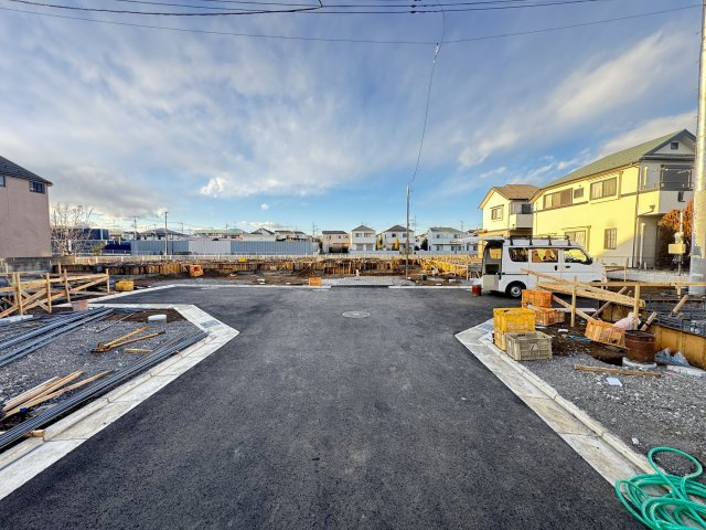 東村山市恩多町3丁目・全12棟　新築一戸建　E号棟の外観|建築中写真（2026年1月22日撮影）