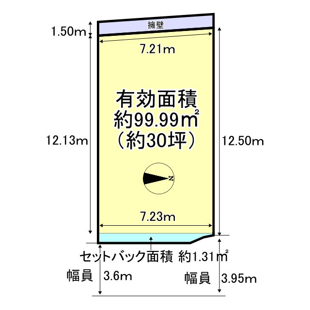 平野鳥居前町 土地 2号地の土地図