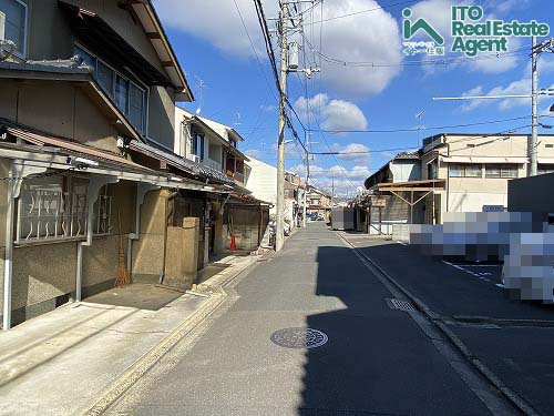 平野鳥居前町 建築条件無 2号地の前面道路含む現地写真