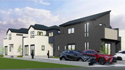 【外観パース】 | 大和市中央林間西3期 新築戸建 全3棟