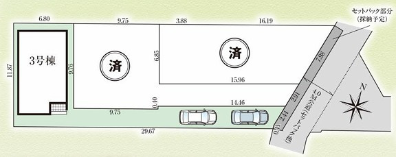 【区画図】 | 大和市中央林間西3期 新築戸建 全3棟