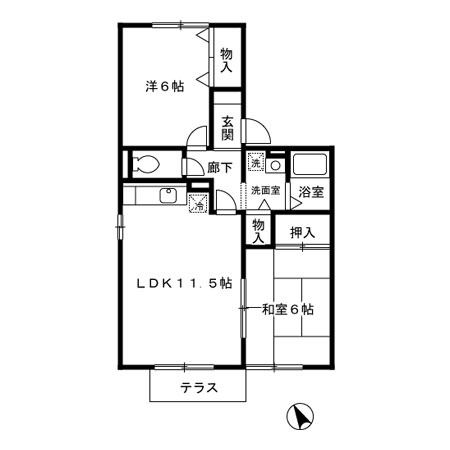 ラヴェルム B棟の間取り