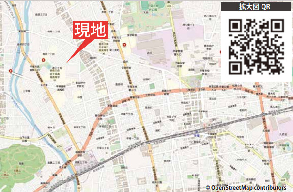 平塚市達上ヶ丘２期　新築戸建　全2棟1号棟の地図