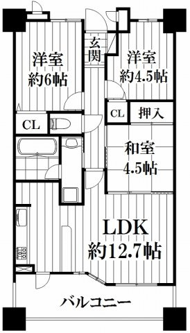 【間取り】 | アンビエント鴻池新田 | 和室→洋室になります