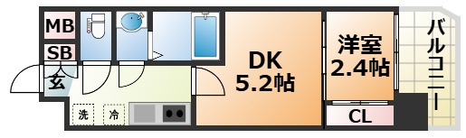 GENOVIA神戸新開地駅前の間取り