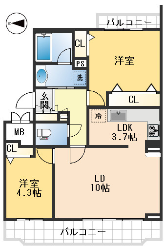 豊中上野西パークハウスの間取り