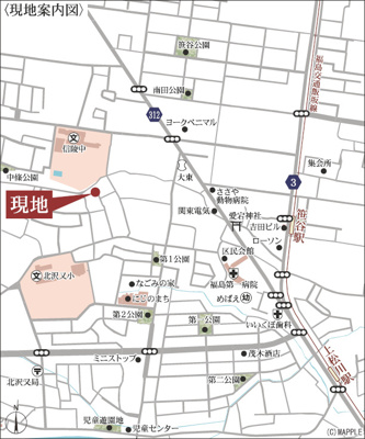 【地図】 | Livele Garden.S　北沢又下台第３　１号棟 | ★内覧予約で新米4kg★