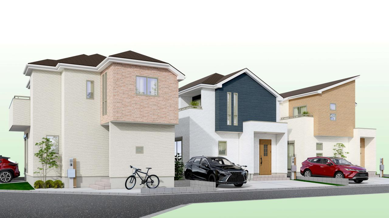 高知市介良乙 -10期3棟1- 新築戸建ての完成予想図|内観の完成予想図です