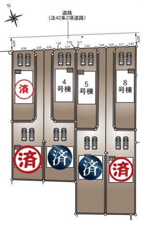 碧南市相生町4丁目62番、63番1、63番　他『仲介手数料無料』新築戸建ての区画図