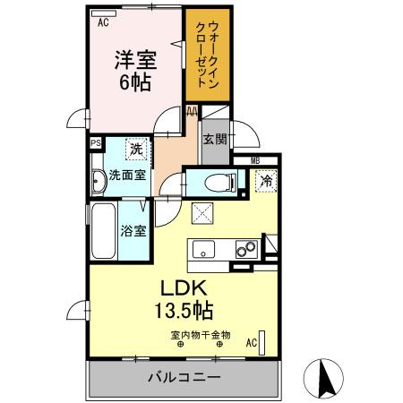 オーベル向中野　Ｂの間取り