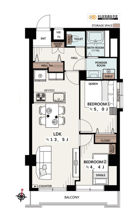 ダイアパレス台町の間取り