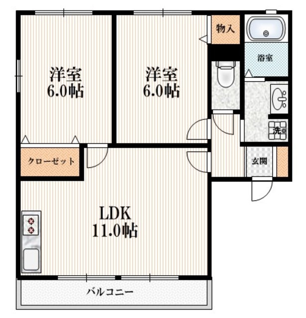 ラ　メールの間取り|★開放感のある間取り★