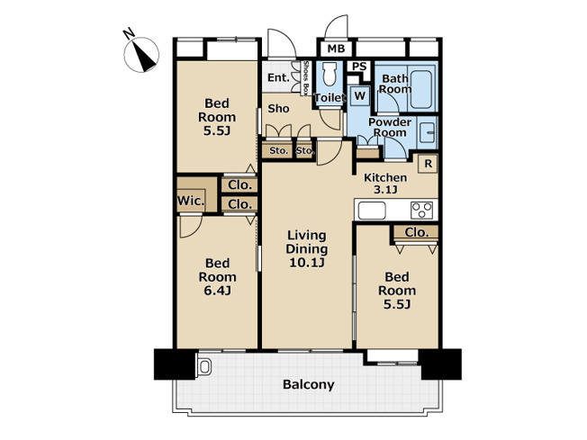 【間取り】 | パラモド朝霞台　(丸井志木店) | 大切なペットと暮らせるペット飼育可能マンション。