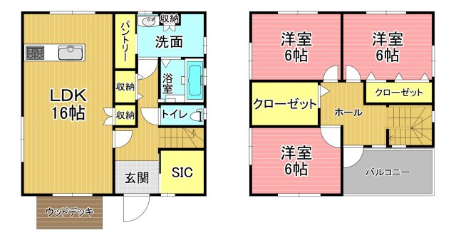 八代市新築未入居戸建の間取り