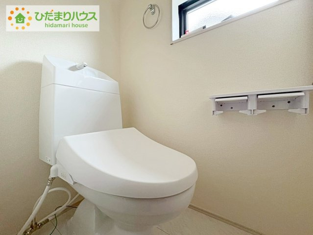 ひたちなか田彦10期　新築戸建　2号棟のトイレ|トイレは1F、2F共に完備！取り合いになることがありませんね(^^)/