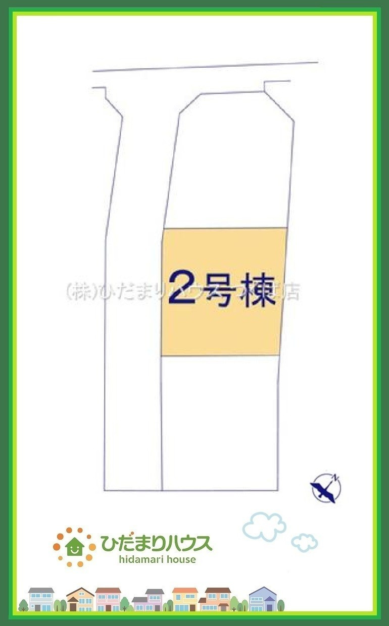 ひたちなか田彦10期　新築戸建　2号棟の区画図|ショッピング施設が充実した利便性のよい立地です♪
