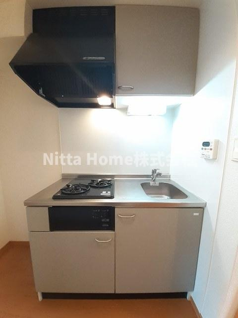 メゾンカンタービレのキッチン|ガスコンロ＆グリル付き(^^)/