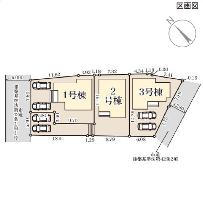 リーブルガーデン／東区榎町第六／１号棟の区画図