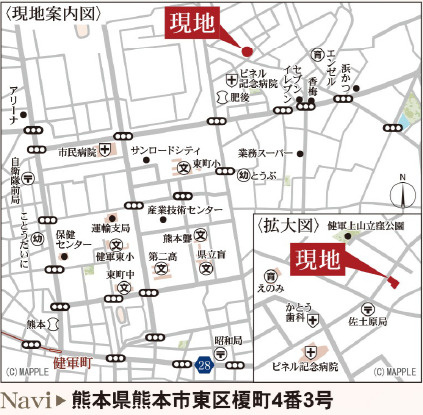 リーブルガーデン／東区榎町第六／１号棟の地図