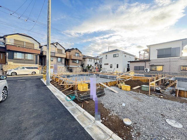 東村山市恩多町3丁目・全12棟　新築一戸建　I号棟の外観|建築中写真（2026年1月22日撮影）