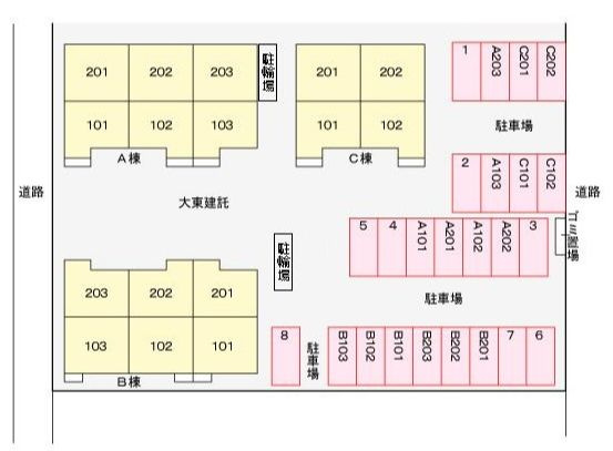 アレスト・イーグルB棟の区画図