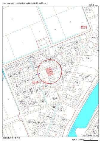 糸島市板持１丁目の売地の地図