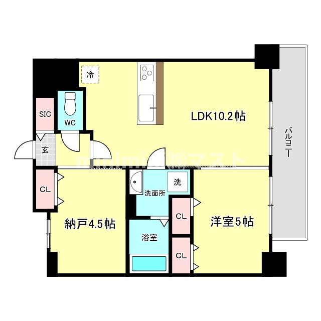 Louis　Residence弁天町の間取り