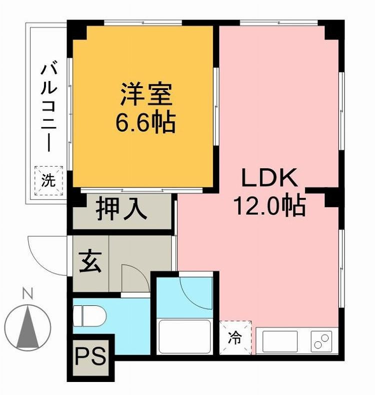 恒心ハイツの間取り