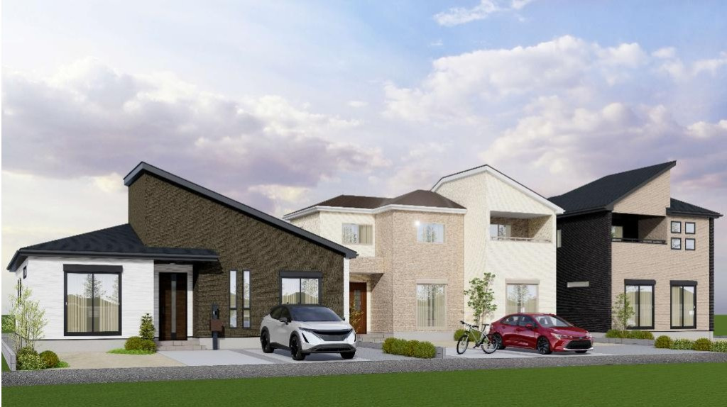 玉村町藤川（全3棟）1号棟の外観パース